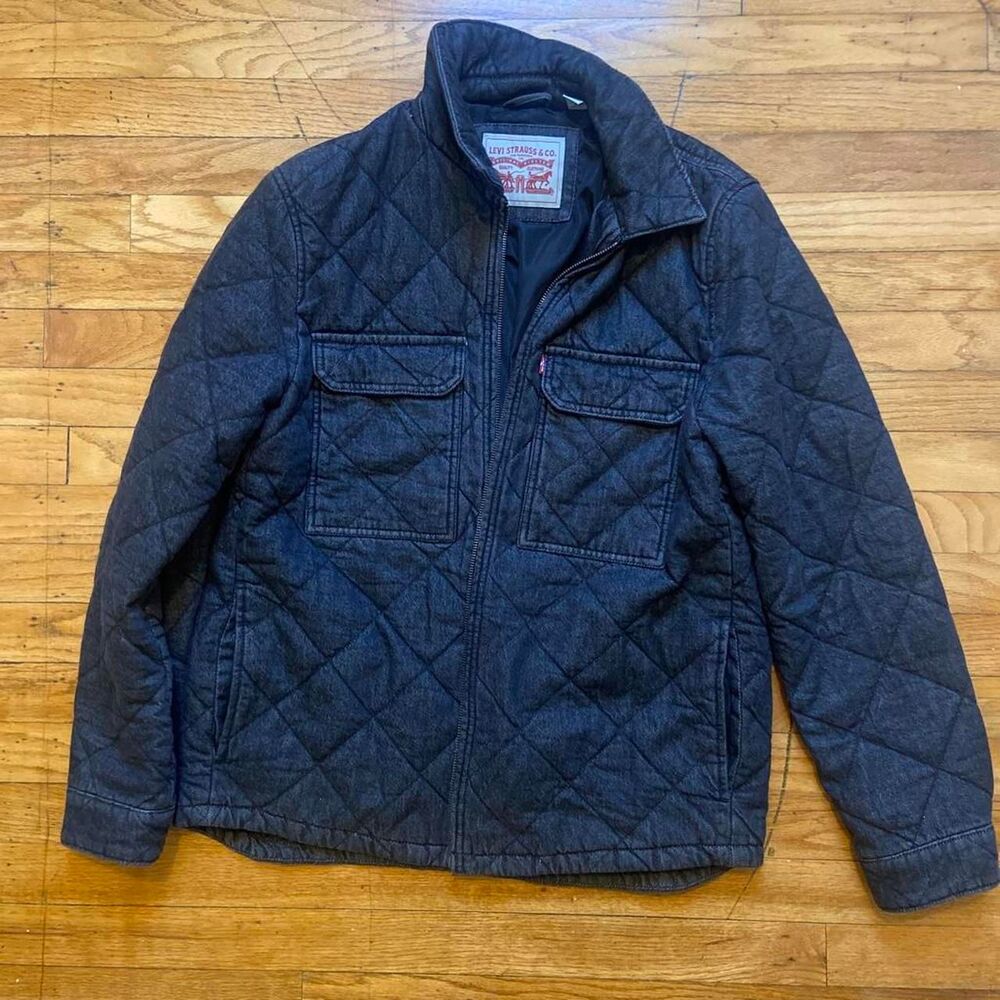 Levi-s Men's Black and Grey Jacket